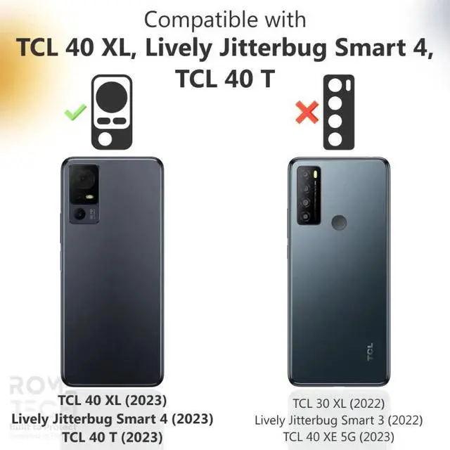 Alt view image 2 of 6 - Lively Jitterbug Smart4 /TCL 40 XL / TCL 40 T Armor Magnetic Case with Ring & Magnetic Mount