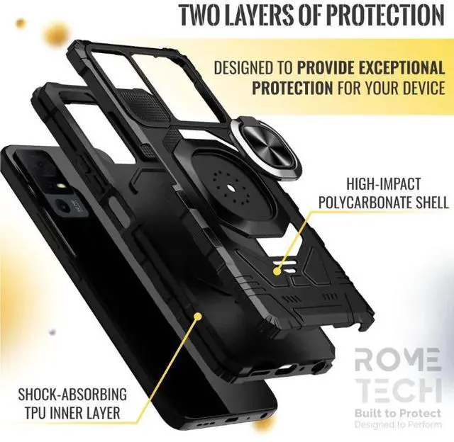 Alt view image 3 of 6 - Lively Jitterbug Smart4 /TCL 40 XL / TCL 40 T Armor Magnetic Case with Ring & Magnetic Mount