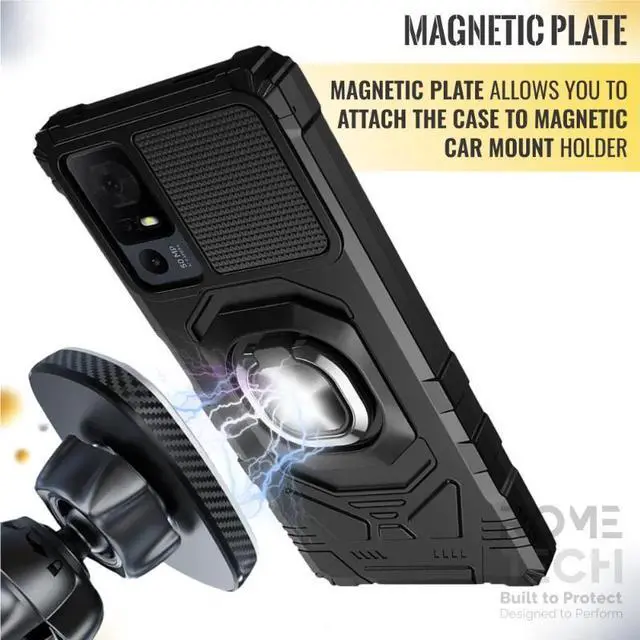 Alt view image 4 of 6 - Lively Jitterbug Smart4 /TCL 40 XL / TCL 40 T Armor Magnetic Case with Ring & Magnetic Mount