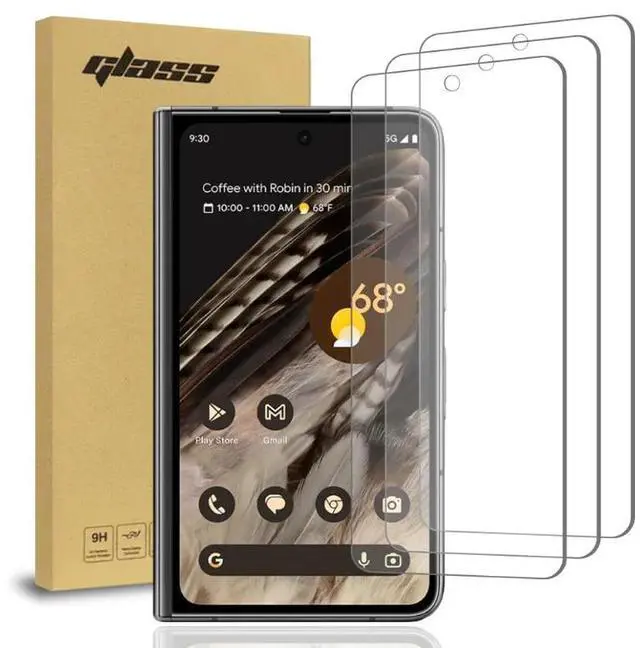 Main image of Rome Tech For Google Pixel Fold Front Screen only (3 Per Pack) 2.5D Glass Screen Protector