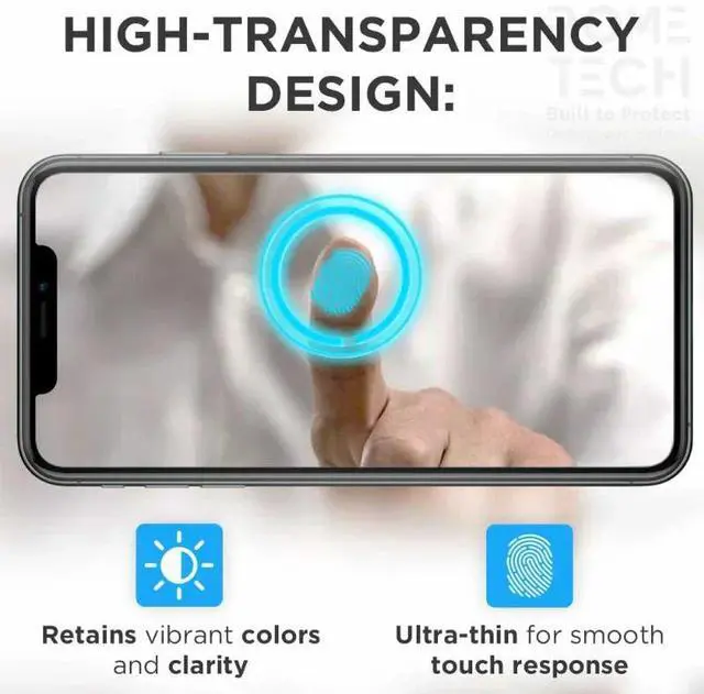 Alt view image 4 of 6 - Rome Tech For T-Mobile REVVL 6 Pro / REVVL 6x Pro (3 Per Pack) 2.5D Glass Screen Protector