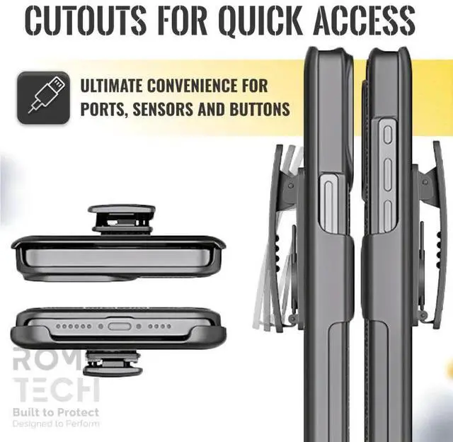 Alt view image 4 of 6 - Rome Tech For Apple iPhone 14 Pro Max Belt Clip Holster Phone Case