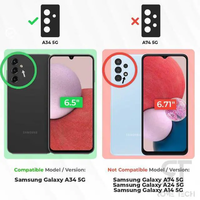 Alt view image 2 of 5 - Rome Tech For Samsung Galaxy A34 5G Belt Clip Holster Phone Case
