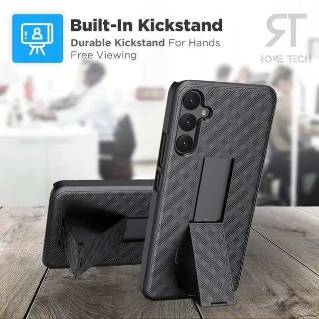 Alt view image 5 of 5 - Rome Tech For Samsung Galaxy A34 5G Belt Clip Holster Phone Case