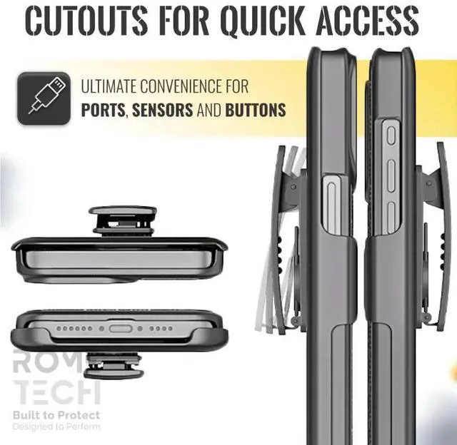 Alt view image 4 of 7 - Rome Tech For Apple iPhone 14 Pro Belt Clip Holster Phone Case