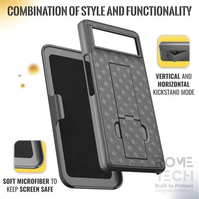Alt view image 5 of 6 - Rome Tech For Google Pixel 7a Belt Clip Holster Phone Case