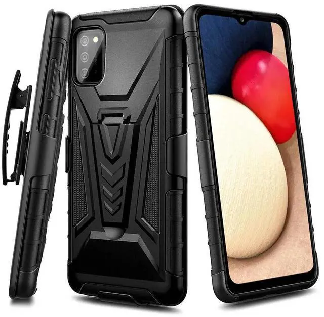 Main image of Samsung Galaxy A03s Dual-Layer Holster Case with Kickstand