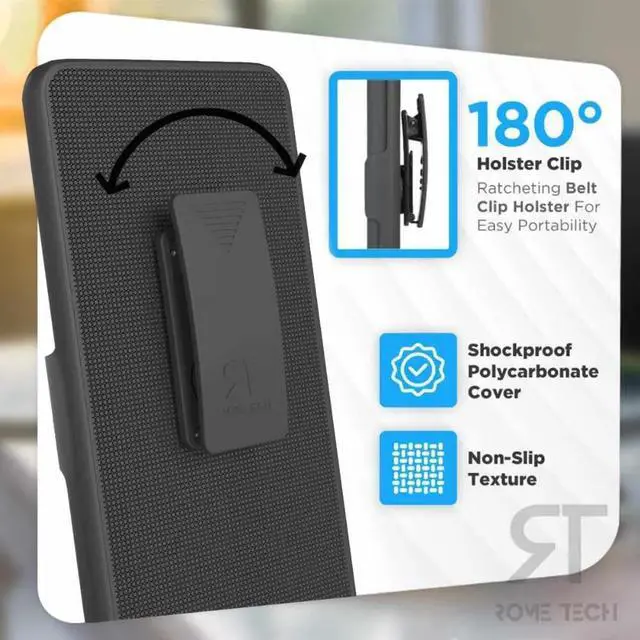 Alt view image 3 of 6 - Rome Tech For OnePlus Nord N300 5G Belt Clip Holster Phone Case