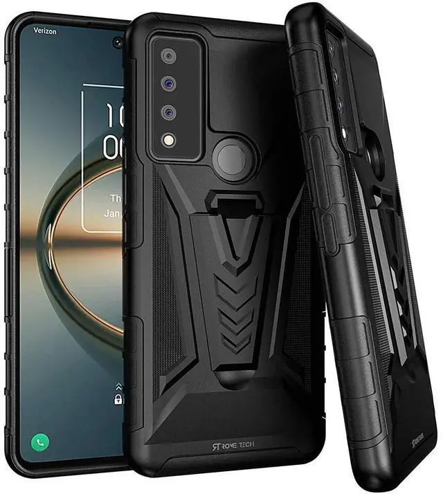 Main image of Rome Tech For TCL 30 V 5G Dual-Layer Holster Case with Kickstand