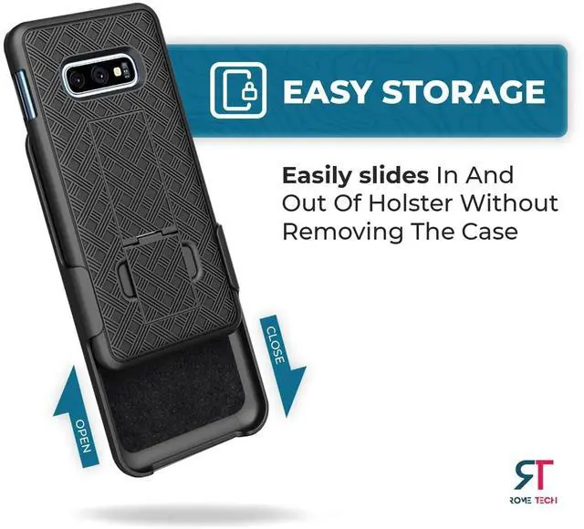 Alt view image 4 of 7 - Rome Tech For Samsung Galaxy S10e Belt Clip Holster Phone Case