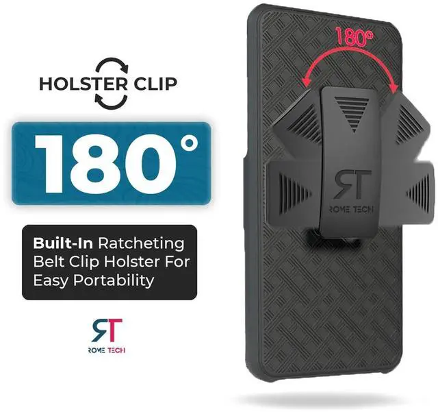 Alt view image 3 of 7 - Rome Tech For Samsung Galaxy S10e Belt Clip Holster Phone Case