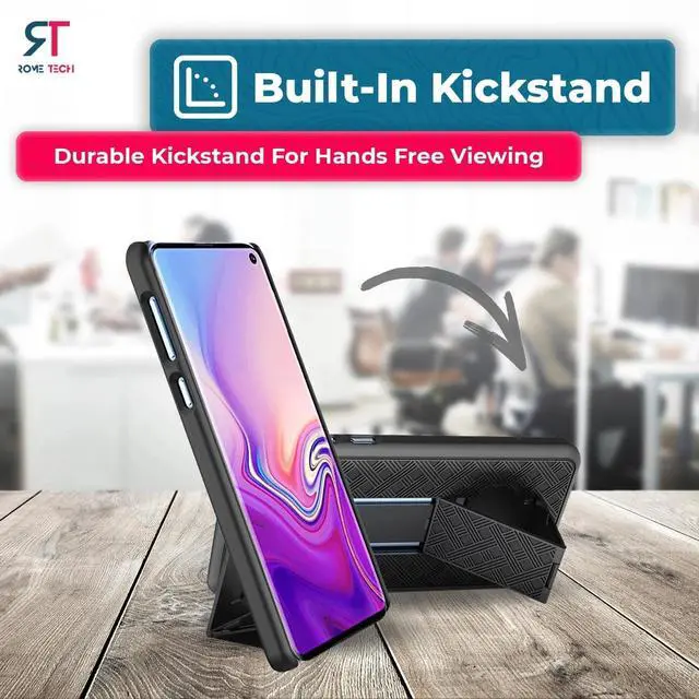 Alt view image 5 of 7 - Rome Tech For Samsung Galaxy S10e Belt Clip Holster Phone Case