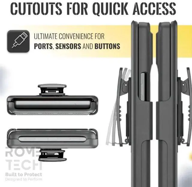 Alt view image 4 of 7 - Rome Tech For Google Pixel 7 Pro Belt Clip Holster Phone Case