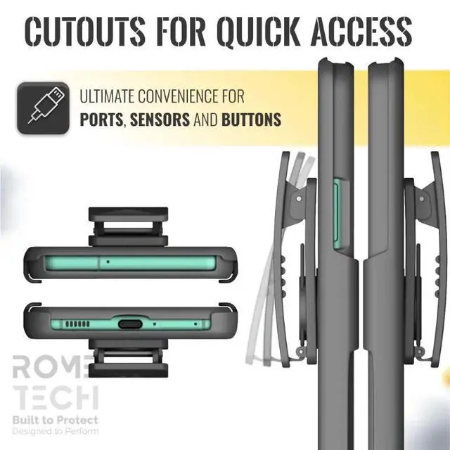 Alt view image 4 of 7 - Rome Tech For Samsung Galaxy S22 Plus Belt Clip Holster Phone Case