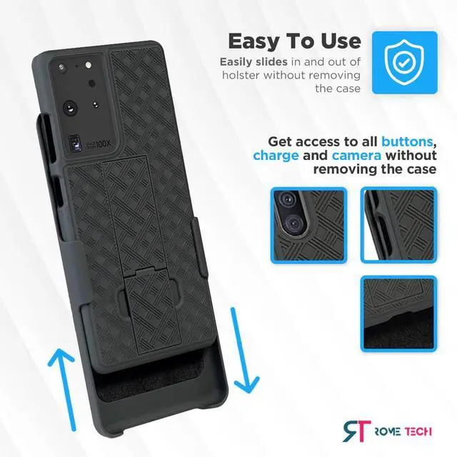 Alt view image 4 of 6 - Rome Tech For Samsung Galaxy S21 Ultra Belt Clip Holster Phone Case