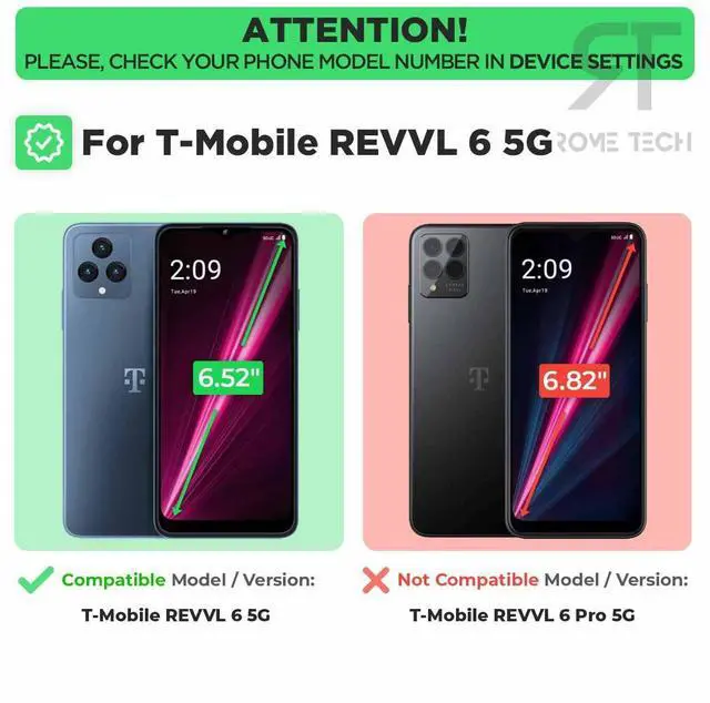 Alt view image 7 of 7 - T-Mobile REVVL 6 5G 6.52" (2022) Rome Tech Shell Holster Combo Case - Blue Case / Black Holster