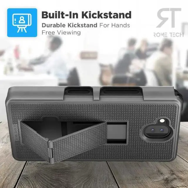 Alt view image 6 of 7 - Rome Tech For Sonim XP10 5G XP9900 Belt Clip Holster Phone Case