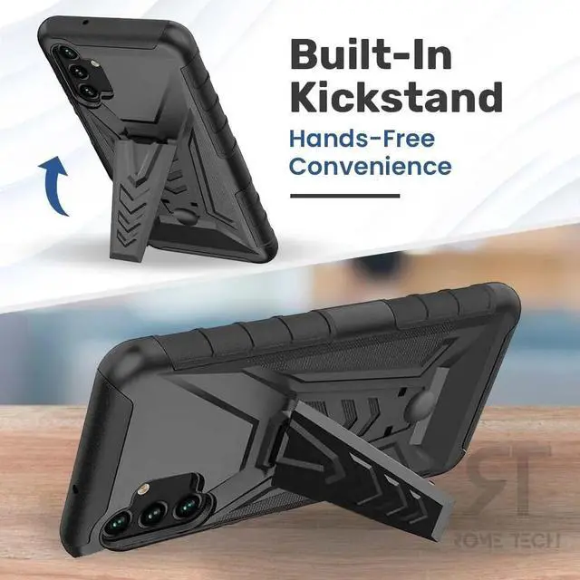 Alt view image 5 of 6 - Rome Tech For Samsung Galaxy A13 5G Dual-Layer Holster Case Kickstand