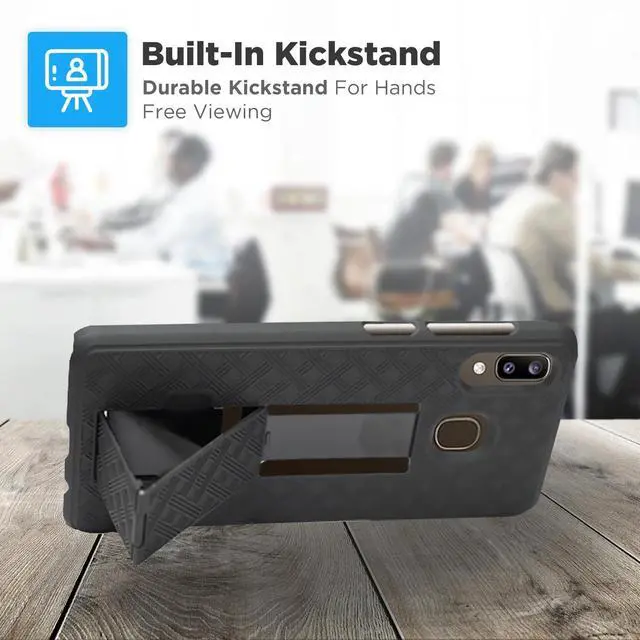 Alt view image 4 of 4 - Rome Tech For Samsung Galaxy A20 Belt Clip Holster Phone Case