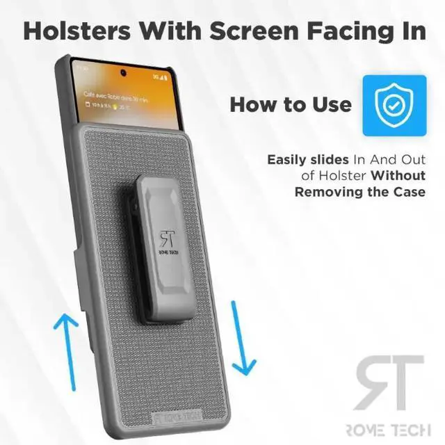 Alt view image 4 of 7 - Rome Tech For Google Pixel 6a Belt Clip Holster Phone Case