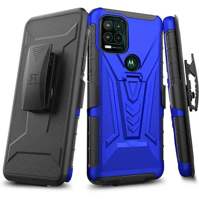 Alt view image 6 of 6 - Motorola Moto G100 Dual-Layer Holster Case with Kickstand