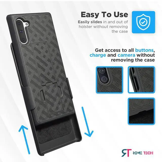 Alt view image 4 of 6 - Rome Tech For Samsung Galaxy Note 10 Belt Clip Holster Phone Case