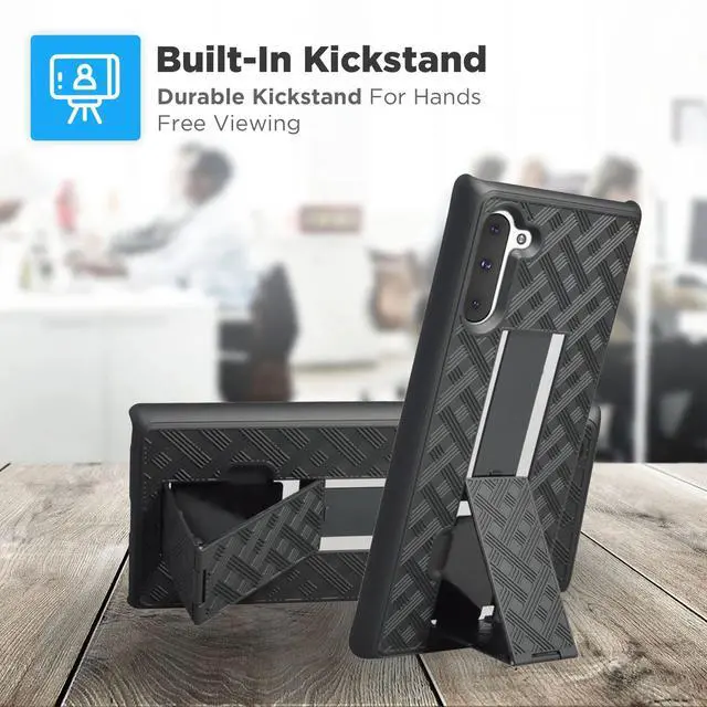 Alt view image 5 of 6 - Rome Tech For Samsung Galaxy Note 10 Belt Clip Holster Phone Case