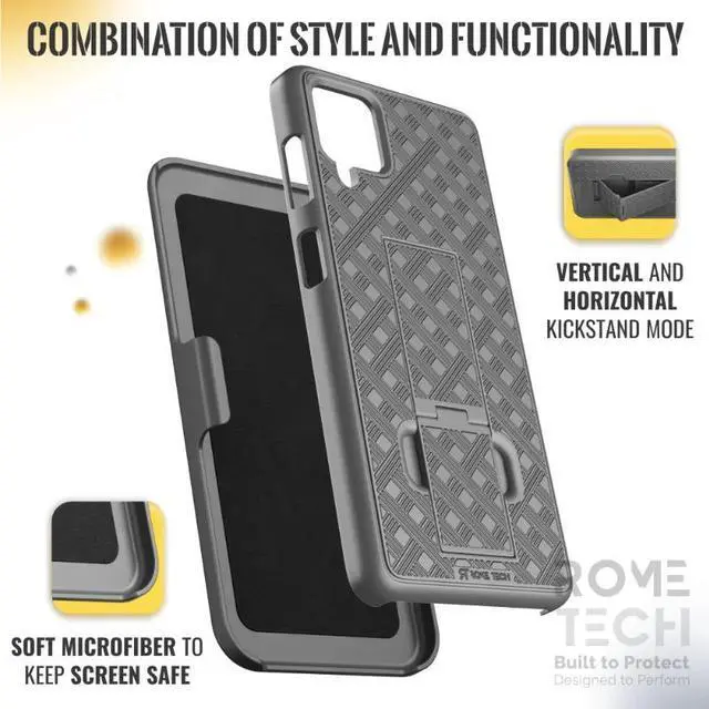 Alt view image 5 of 7 - Rome Tech For Samsung Galaxy A12 Belt Clip Holster Phone Case
