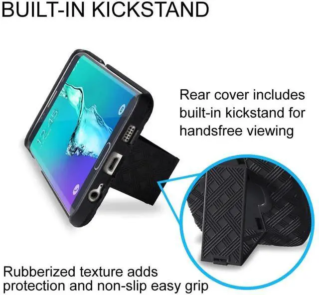 Alt view image 6 of 6 - Rome Tech For Samsung Galaxy S6 Edge Plus Belt Clip Holster Phone Case