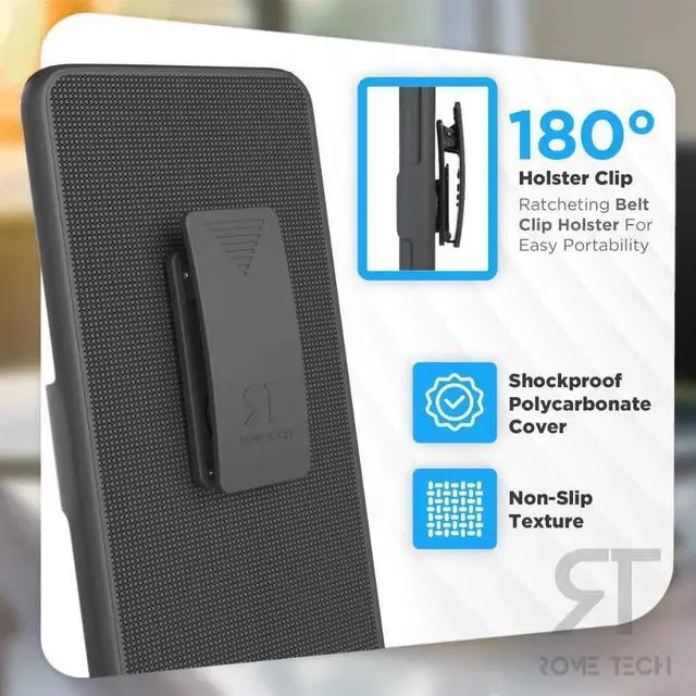 Alt view image 4 of 7 - Rome Tech For Motorola Moto G 5G (2022) Belt Clip Holster Phone Case