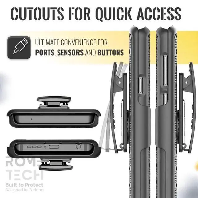 Alt view image 4 of 6 - Rome Tech For Samsung Galaxy S9 Belt Clip Holster Phone Case