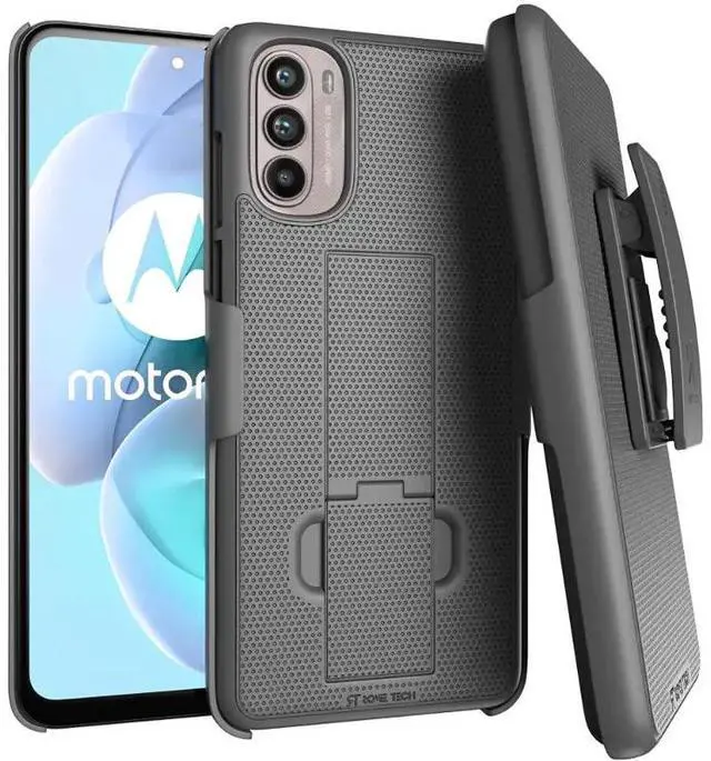 Alt view image 6 of 7 - Rome Tech For Motorola Moto G Stylus 4G (3rd Gen - 2022) Belt Clip Holster Phone Case