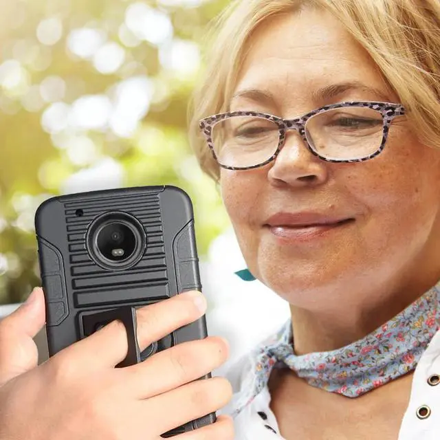 Alt view image 6 of 7 - Rome Tech For Motorola Moto G5 Plus Dual-Layer Holster Case with Kickstand