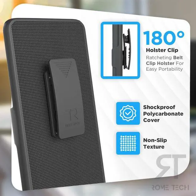 Alt view image 3 of 6 - Rome Tech For TCL 30V 5G Belt Clip Holster Phone Case