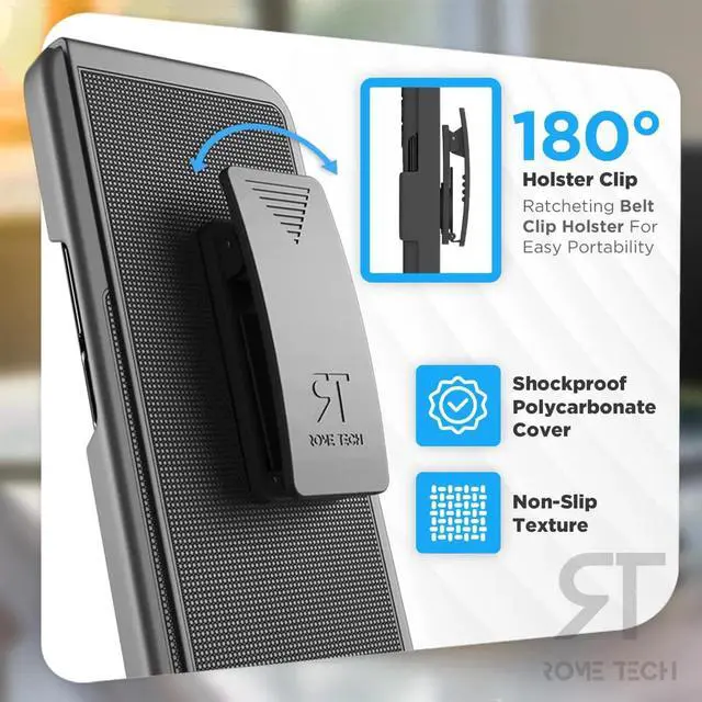Alt view image 4 of 6 - Samsung Galaxy Z Fold 3 Belt Clip Holster Phone Case
