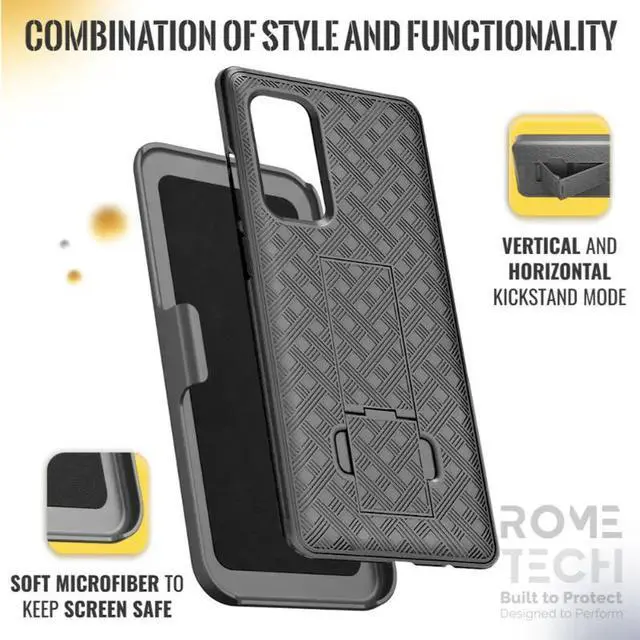 Alt view image 5 of 7 - Rome Tech For Samsung Galaxy A53 5G Belt Clip Holster Phone Case