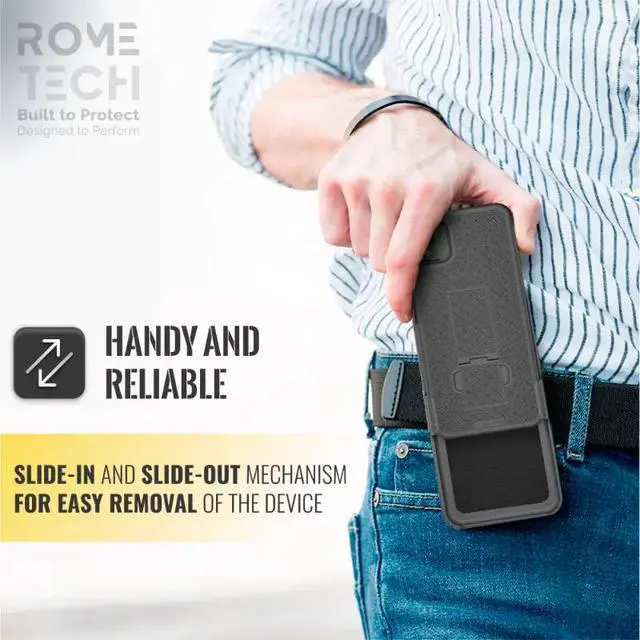 Alt view image 6 of 6 - Rome Tech For Apple iPhone 12 Pro Max Belt Clip Holster Phone Case