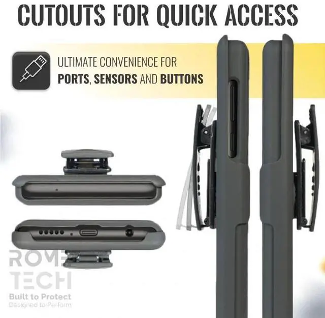 Alt view image 4 of 6 - Rome Tech For Motorola Moto G Power (2020) Belt Clip Holster Phone Case