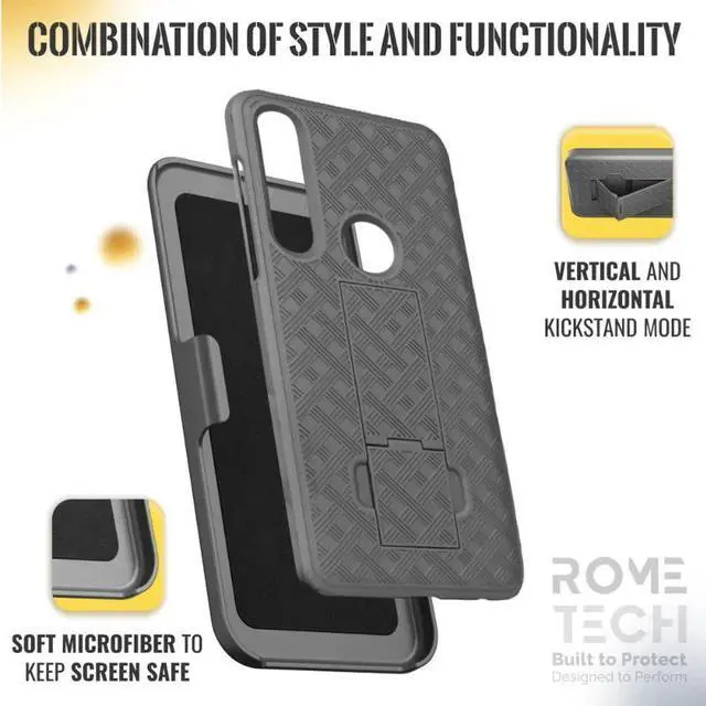 Alt view image 5 of 6 - Rome Tech For Motorola Moto G Power (2020) Belt Clip Holster Phone Case