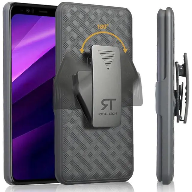 Main image of Rome Tech For Google Pixel 4 Belt Clip Holster Phone Case Cover Black