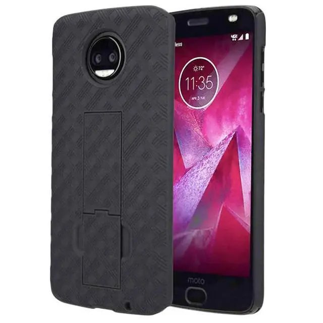 Alt view image 5 of 7 - Rome Tech For Motorola Moto Z2 Force / Z2 Play Belt Clip Holster Phone Case
