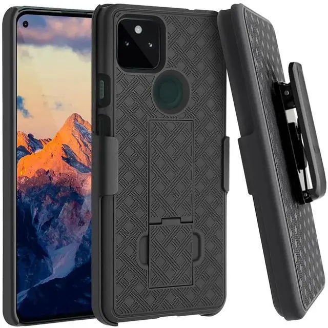 Alt view image 7 of 7 - Rome Tech For Google Pixel 5a 5G Belt Clip Holster Phone Case