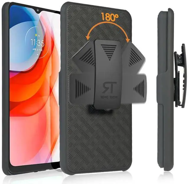 Alt view image 7 of 7 - Rome Tech For Motorola Moto G Play (2021) Belt Clip Holster Phone Case