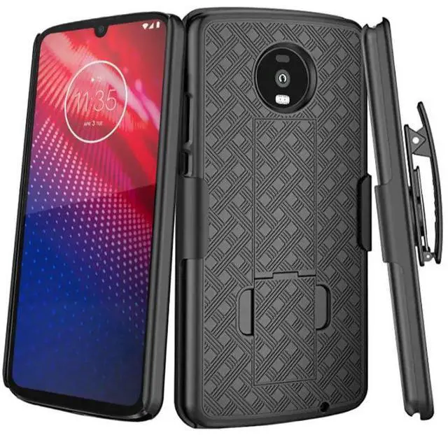 Main image of Rome Tech For Motorola Moto Z4 Belt Clip Holster Phone Case