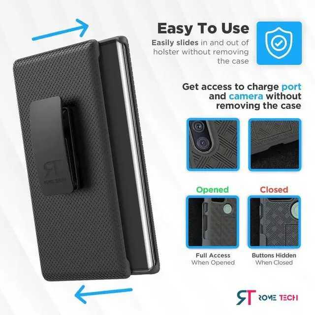 Alt view image 4 of 6 - Samsung Galaxy S9 Plus Belt Clip Holster Phone Case (Side Open)