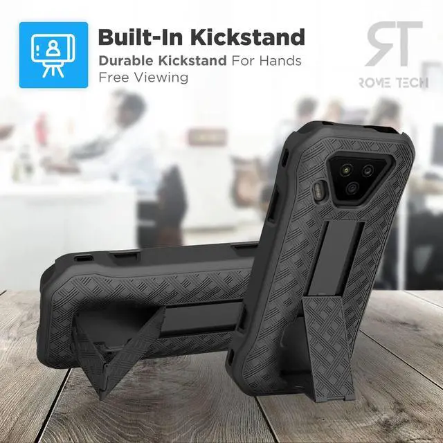 Alt view image 5 of 6 - Rome Tech For Kyocera DuraForce Ultra 5G UW E7110 Belt Clip Holster Phone Case