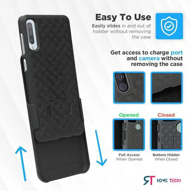 Alt view image 4 of 5 - Rome Tech For Samsung Galaxy A50 Belt Clip Holster Phone Case