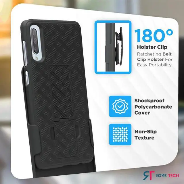 Alt view image 3 of 5 - Rome Tech For Samsung Galaxy A50 Belt Clip Holster Phone Case