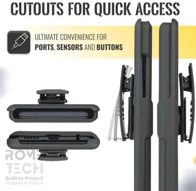 Alt view image 3 of 6 - Rome Tech For Motorola Moto G Stylus (2020) Belt Clip Holster Phone Case