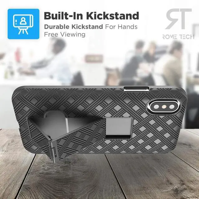 Alt view image 5 of 5 - Rome Tech For Apple iPhone Xs Max Belt Clip Holster Phone Case